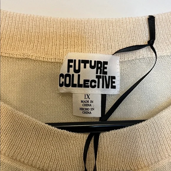 Future Collective Women's Cream Sheer Blouse (NEW)✨ - Picture 4 of 11